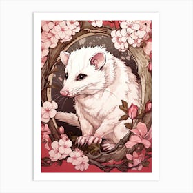 An Illustration Of A Foraging Possum 2 Art Print