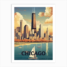 Chicago Trendy Office Airbnb Home Art Print