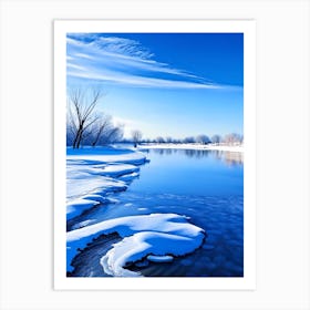 Frozen River Waterscape Photography 2 Art Print