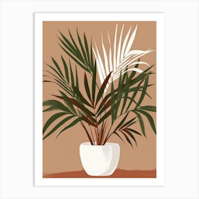 Palm Tree In A Pot Art Print