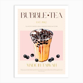 Bubble Tea Mid Century Art Print