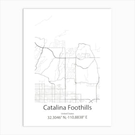 Catalina Foothills,United States Minimalist Map Art Print