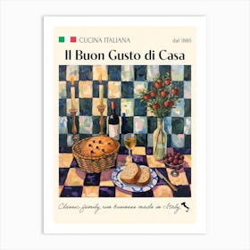 Il Buon Gusto Di Casa Trattoria Italian Poster Food Kitchen Art Print