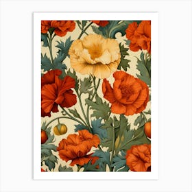 Victorian Poppies Art Print