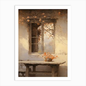 Table With Flowers- Art Print