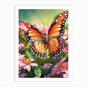 Butterfly In The Garden 2 Art Print