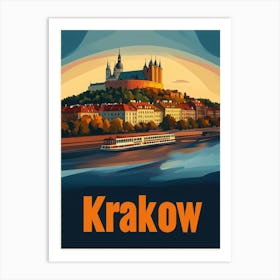 Aihrgdesign A Vintage Travel Poster Of Krakow 3 Art Print