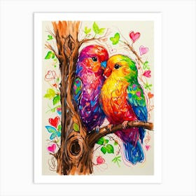 Lovebirds 4 Art Print