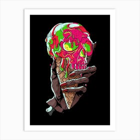 Skeletal Scoop Art Print