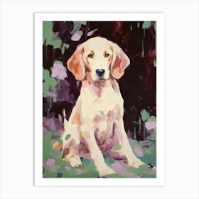 A Irish Setter Dog Painting, Impressionist 4 Art Print