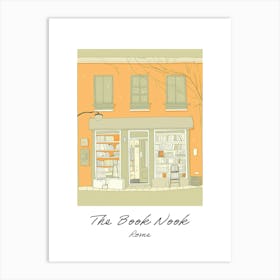 Rome The Book Nook Pastel Colours 3 Poster Art Print