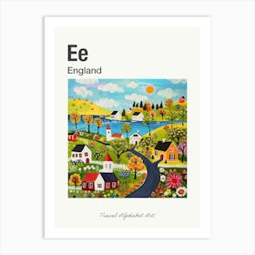 Kids Travel Alphabet  England 2 Art Print