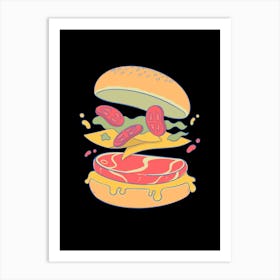 Burger Art Print