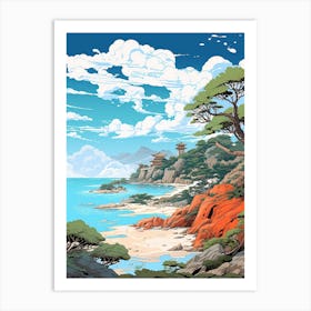 Okinawa Islands In Okinawa, Ukiyo E Drawing 3 Art Print