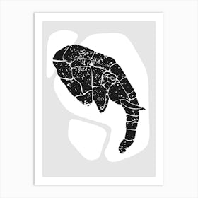 Elephant Silhouette Art Print