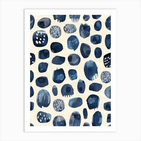 Blue And White Pattern Art Print