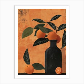 Oranges In A Vase 3 Art Print