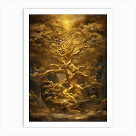 Golden Tree Of Life Art Print