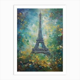 Eiffel Tower Paris France Monet Style 3 Art Print