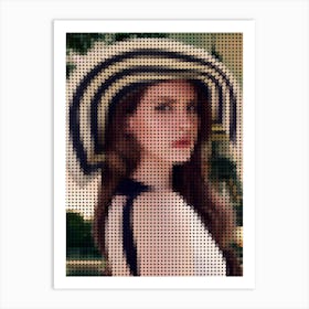 Lana Del Rey In Style Dots Art Print