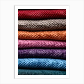 Colorful Knitted Sweaters Art Print