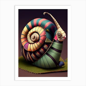 Assassin Snail  Patchwork Art Print