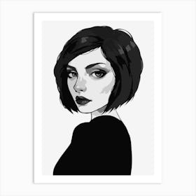 Black And White Portrait 1 Art Print