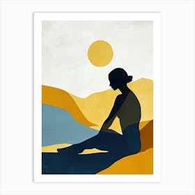Silhouette Of A Woman, Minimalism 1 Art Print
