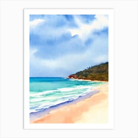 Pearl Beach, Australia Watercolour Art Print