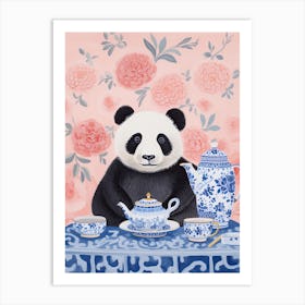 Animals Having Tea   Panda Bear 2 Art Print