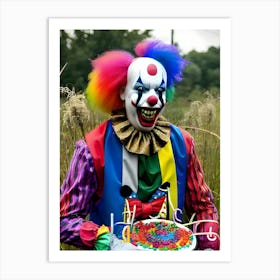 Very Creepy Clown - Reimagined 33 Art Print