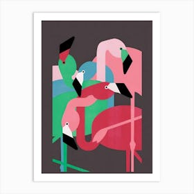 Flamingos 5 Art Print