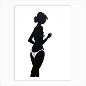 Silhouette Of A Woman Art Print