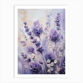 Lavender Flowers Painting 1 Art Print