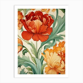 Wallpaper Floral Pattern 24 Art Print