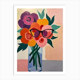 Eyeglasses In A Vase Art Print