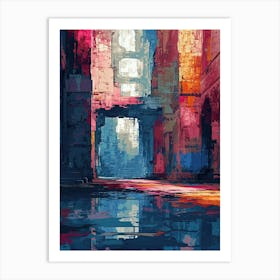 Abstract Of A City | Pixel Art Series Art Print