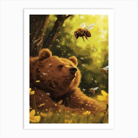 Cuckoo Bee Storybook Illustration 5 Art Print