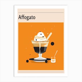 Affogato Midcentury Modern Poster Art Print