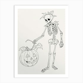 Halloween Skeleton 14 Art Print