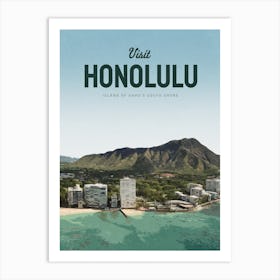 Visit Honolulu Art Print