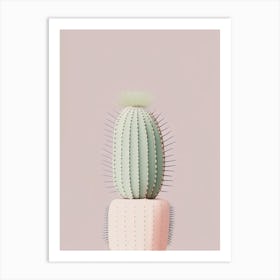 Pincushion Cactus Simplicity Art Print