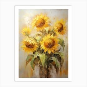 Sunflowers In A Vase 8 Art Print