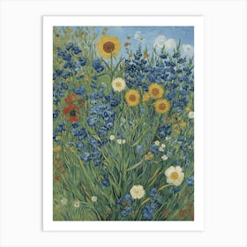 Wild Flowers In The Meadow 1 Art Print