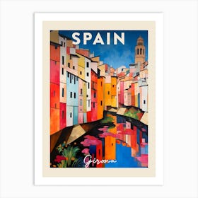 Girona Spain 2 Fauvist Painting  Travel Poster Art Print