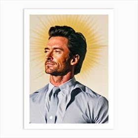 Hugh Jackman Retro Collage Movies Art Print