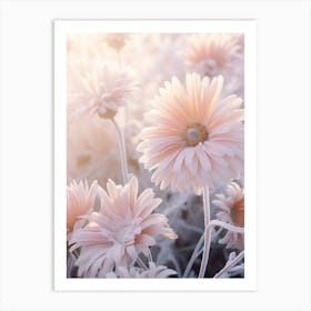 Frosty Botanical Gerbera Daisy 3 Art Print