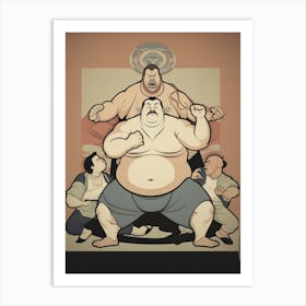 Sumo Wrestlers Japanese 8 Art Print