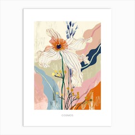 Colourful Flower Illustration Poster Cosmos 3 Art Print