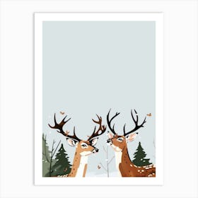 Deer In The Woods 7 Art Print